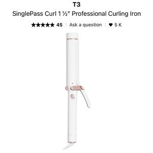 NEW Т3 SinglePass Curl 1½" Professional Curling Iron